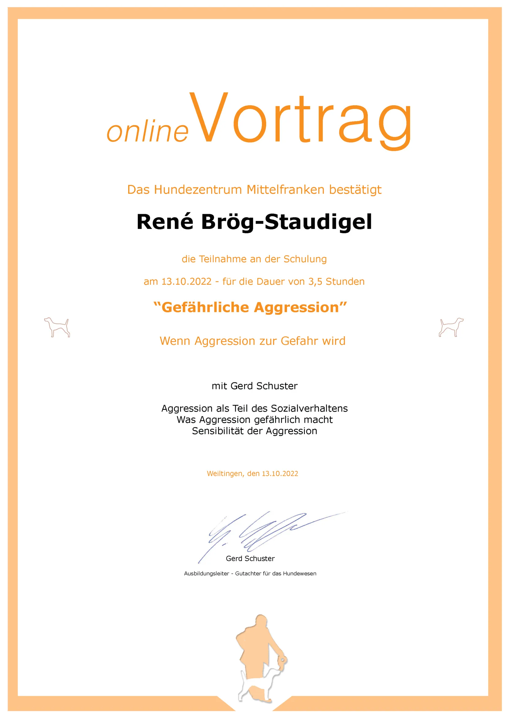 Mensch/Hund-Coaching-Zertifikat